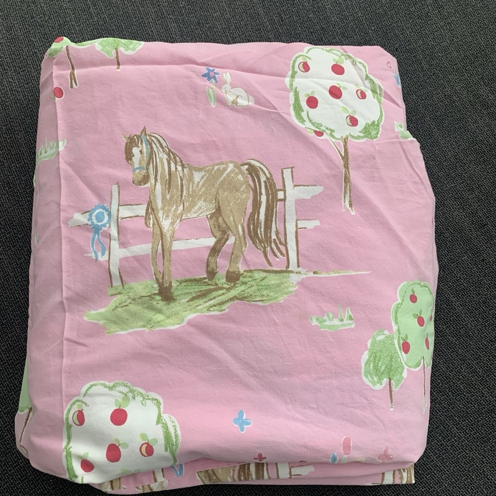 The Company Store Kids Duvet Cover Horses Equestrian Twin